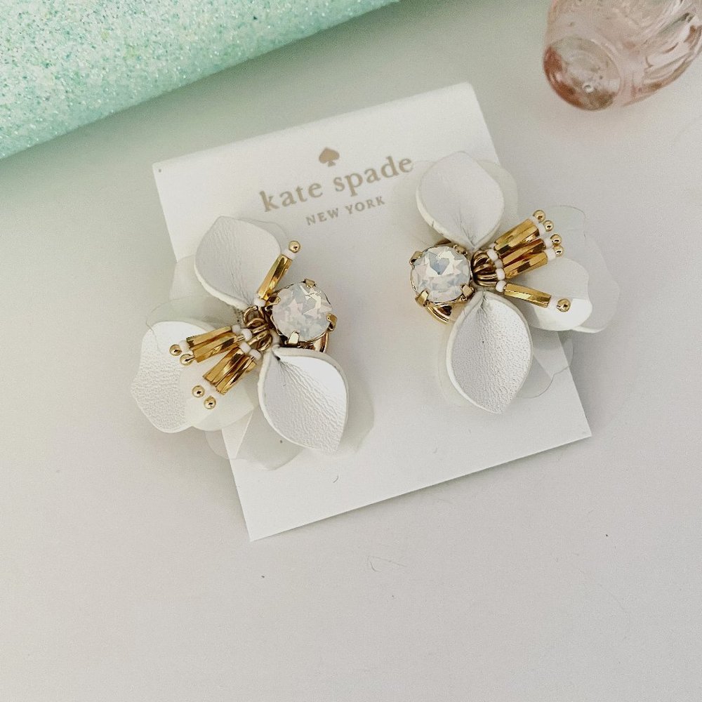 Kate Spade vibrant life leather statement Earrings firm price - Picture 7 of 8